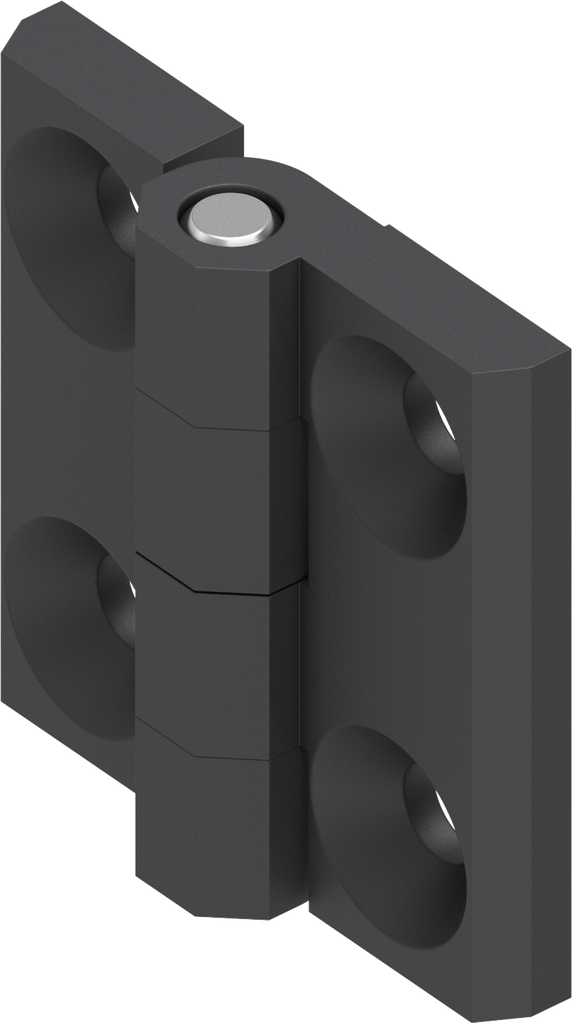 180° Hinge, Zinc die black powder-coated