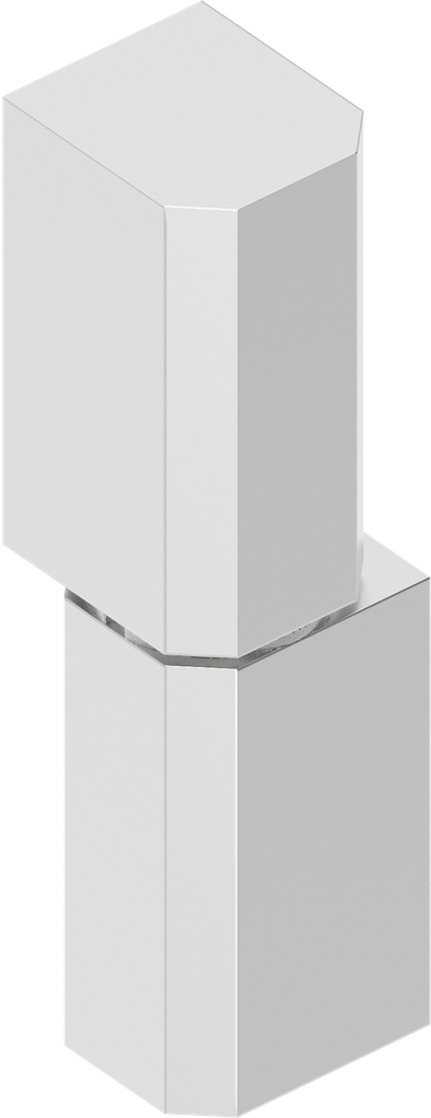 charnière 180°, inox AISI 316 poli