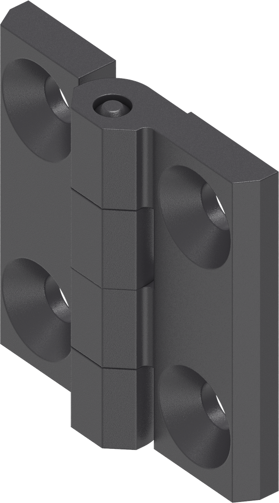 180° Hinge, Polyamide GF black