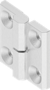 180° Hinge, right version, Stainless steel AISI 316 polished