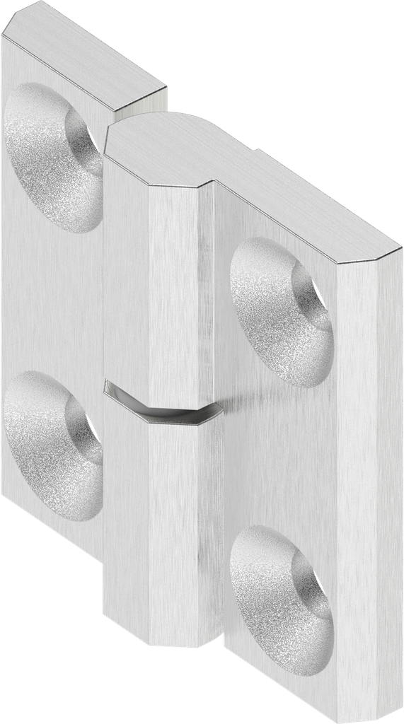 180° Scharnier linkse versie, RVS 316 gepolijst