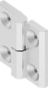 180° Hinge, right version, Stainless steel AISI 316 polished