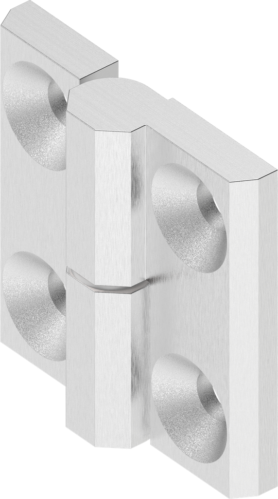 180° Scharnier linkse versie, RVS 316 gepolijst