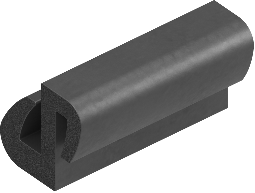 Window rubber profile, EPDM 60 ± 5 Shore A black