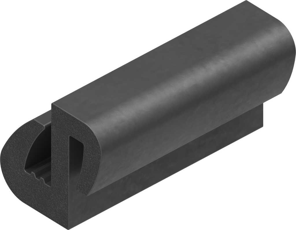 Window rubber profile, NBR 80 ± 5 Shore A black