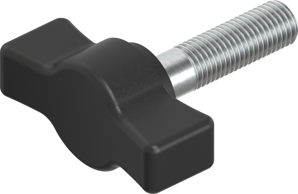 Tommy screw, Steel and poylamide black