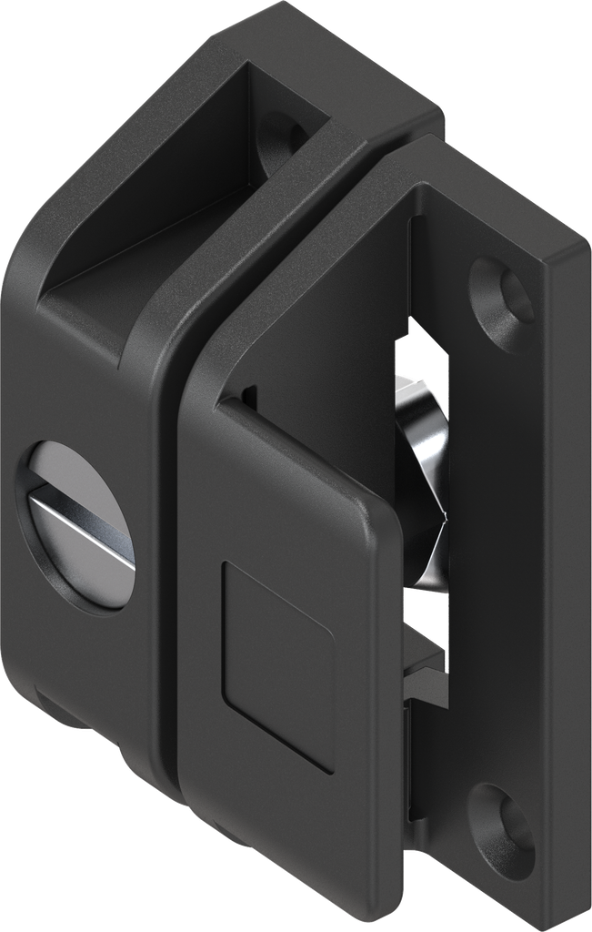 Cam lock with insert slot 2 x 4, Polyamide black