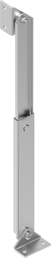 Telescopic cover stay with push button to release, Stainless steel AISI 304