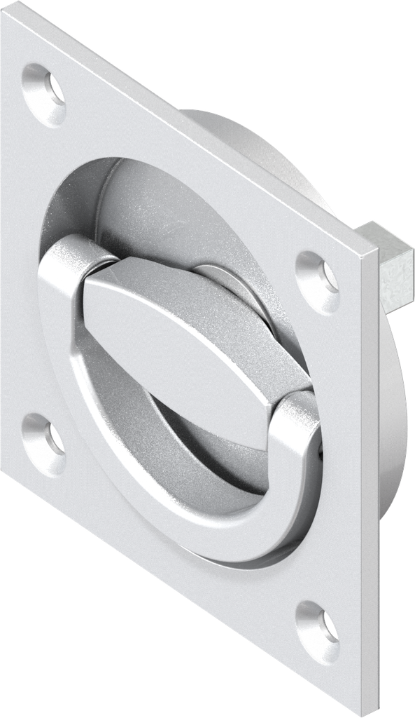 Ring-handle insert, Zinc die silver powder-coated