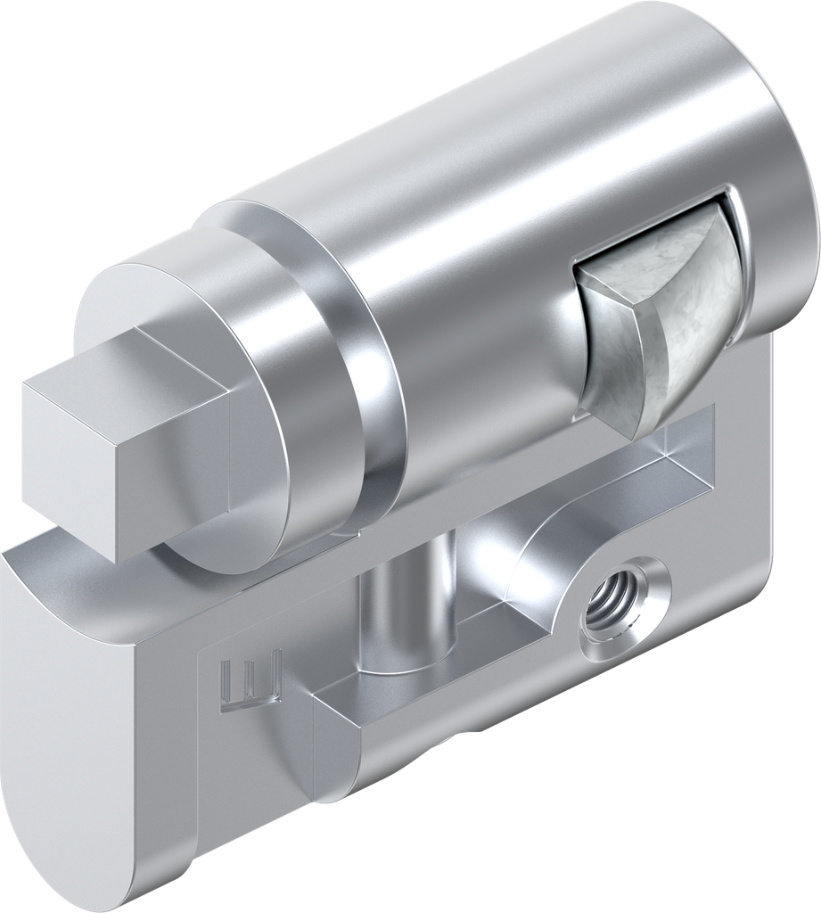 Profile half cylinder with insert square 7, Zinc die chrome-plated