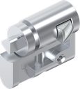 Profile half cylinder with insert triangular 7, Zinc die chrome-plated