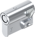 Profile half cylinder with radial pin cylinder keyed 20001, Zinc die chrome-plated