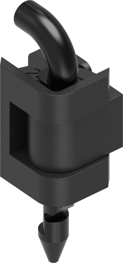 180° Hinge, Polyamide GF black