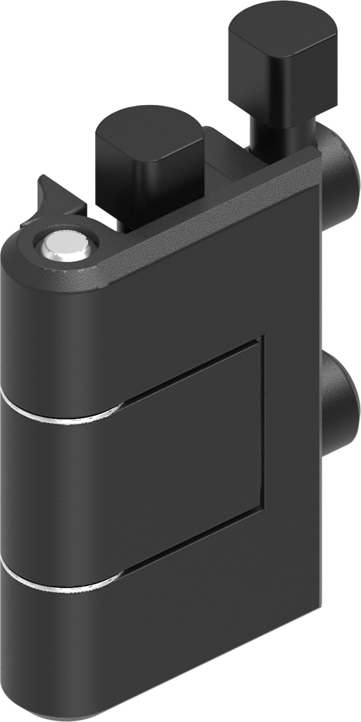 180° Hinge, Zinc die black powder-coated