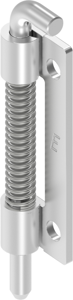 Bisagra con eje de resorte, acero inoxidable AISI 304