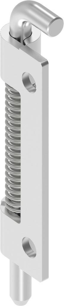 Bisagra con eje de resorte, acero inoxidable AISI 304