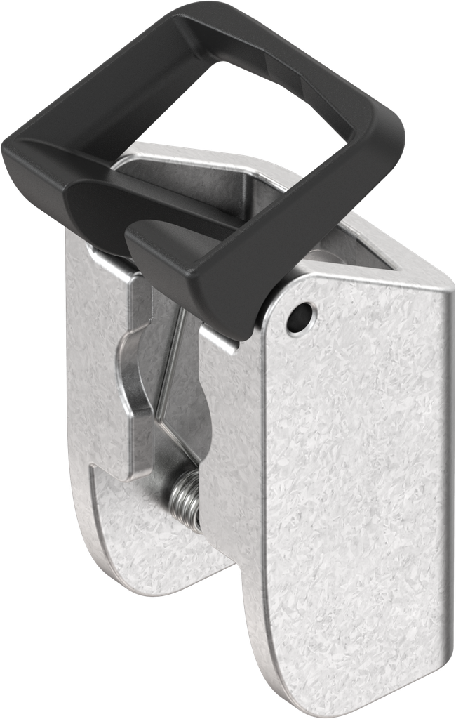 Catch with catch bracket, Zinc die and polyamide zinc-plated