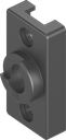 Sluitlipadapter met begrenzing links voor Ts = 1,5 mm, polyamide GF zwart