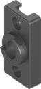 Sluitlipadapter met begrenzing links voor Ts = 2 mm, polyamide GF zwart