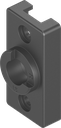 Sluitlipadapter met begrenzing rechts voor Ts = 1,5 mm, polyamide GF zwart