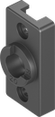 Sluitlipadapter met begrenzing rechts voor Ts = 2 mm, polyamide GF zwart