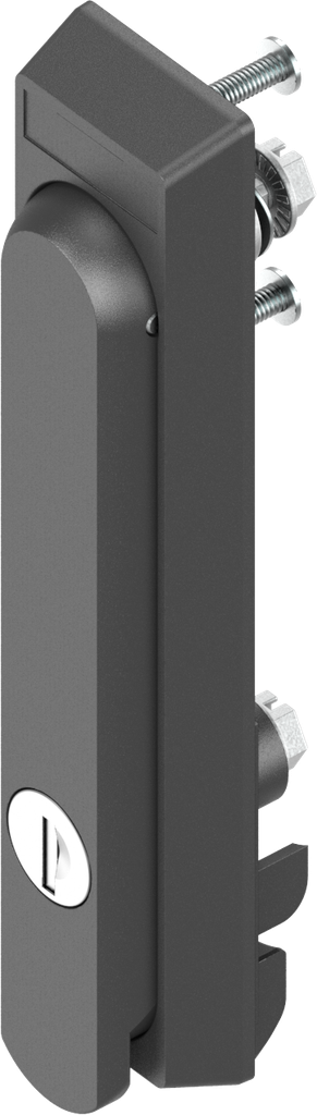 Zwenkgreep met rondcilinder verschillend sluitend, polyamide GF zwart