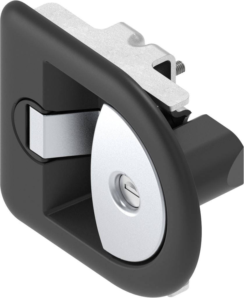 Chest handle keyed EK 333, Polyamide black and zinc die chrome-plated