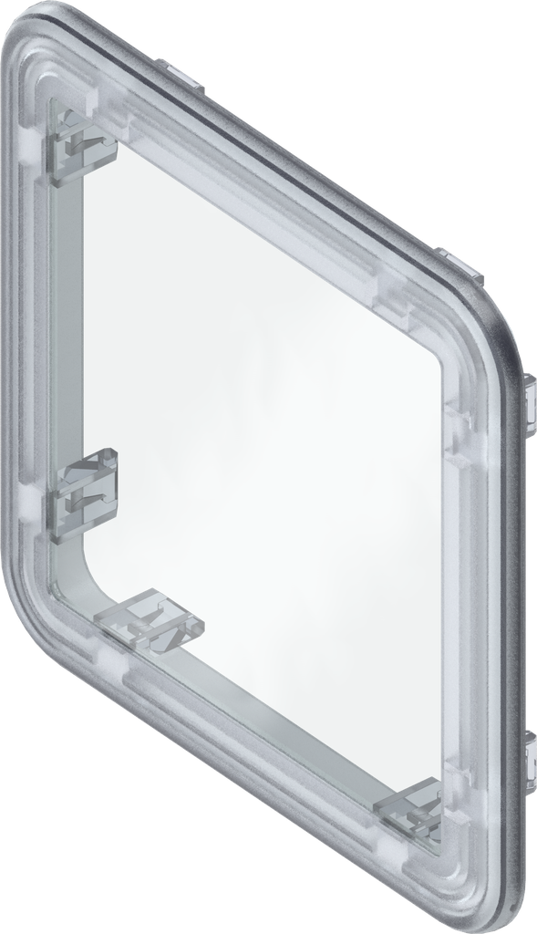 Clip-in viewing window with seal, Polycarbonate crystal clear