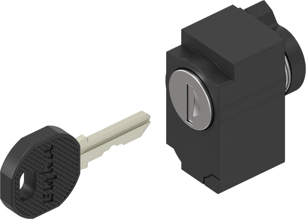 Module met rondcilinder verschillend sluitend, polyamide GF zwart