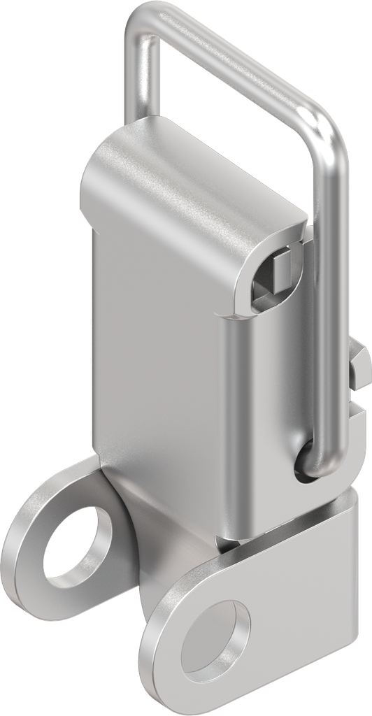 Toggle latch with wire toggle latch with padlock facility, drilled, Stainless steel AISI 304