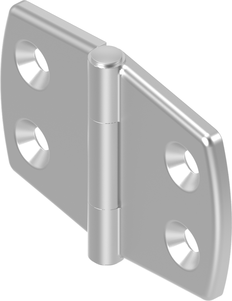 180° Hinge, Stainless steel AISI 316 polished