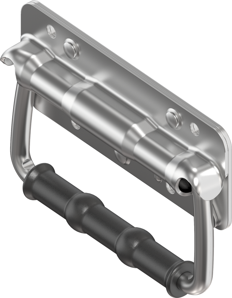 Chest handle with piano wire torsion spring, Stainless steel AISI 304