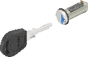 Cilindro de inserción sistema 3, llave idéntica 8888, zamak cromado