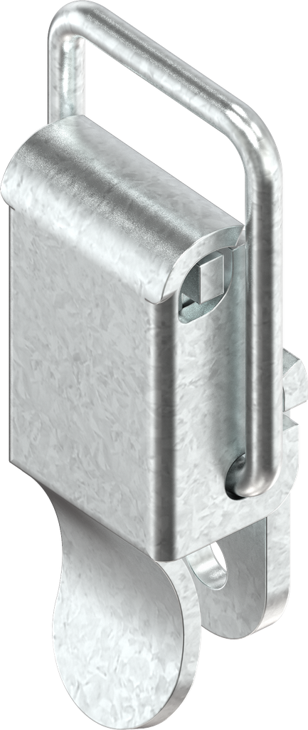 Toggle latch with wire toggle latch without padlock facility, drilled, Steel zinc-plated DS plus top coat