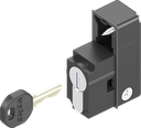 Modulo con profilo mezzo-cilindro con cilindro tondo chiave EK 333, poliammide GF nero