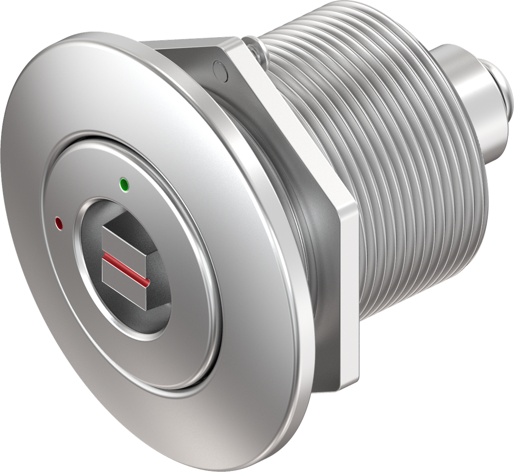 Safety quarter turn version railway with optical opening indicator and marking, right version, Stainless steel AISI 316