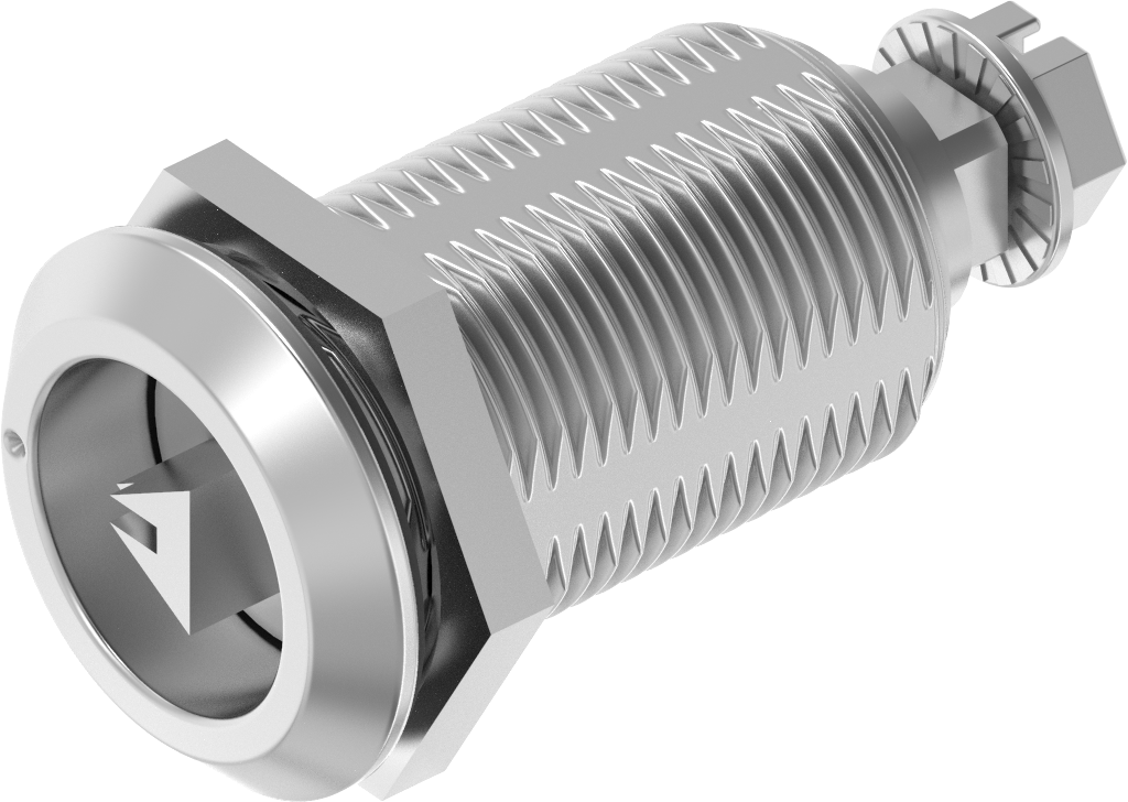 Draai-span-slot driekant 7 met aanduiding, RVS 316