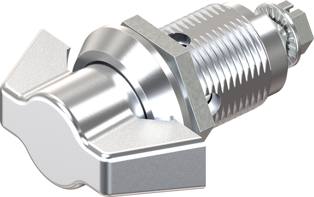 Wing knob quarter turn, non-keyed, Zinc die chrome-plated