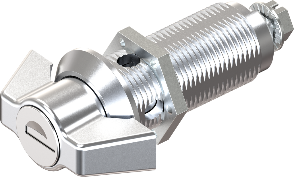 Wing knob quarter turn, keyed different, Zinc die chrome-plated