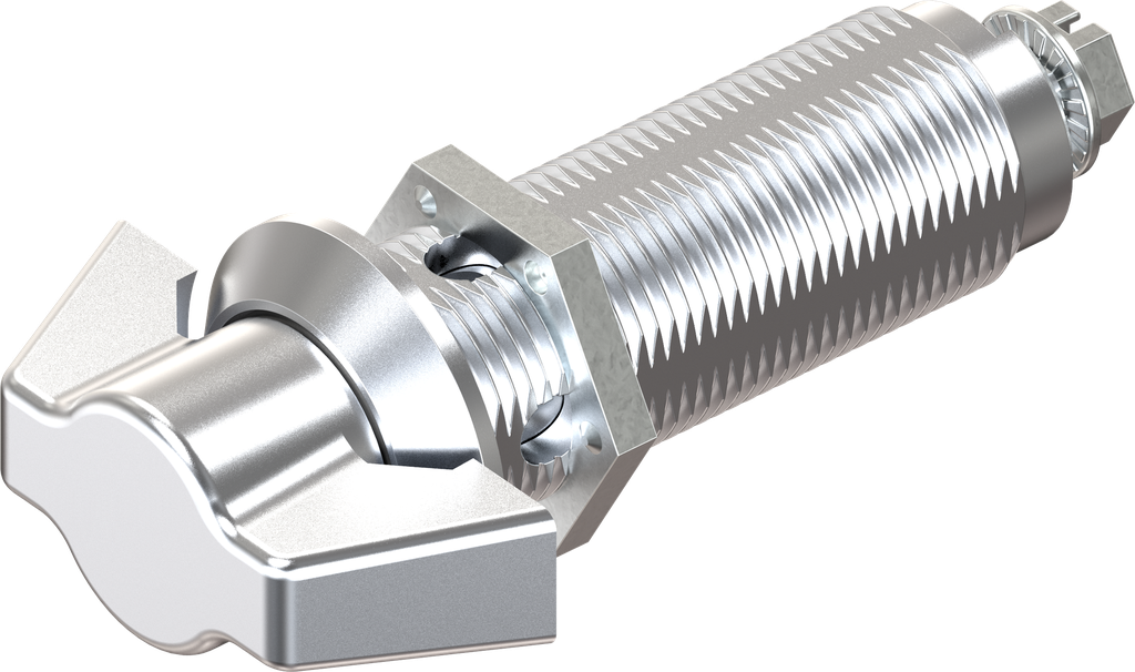 Wing knob quarter turn, non-keyed, Zinc die chrome-plated