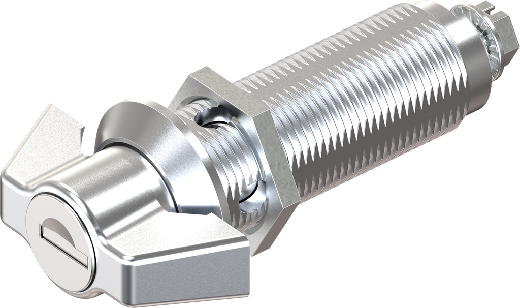 Wing knob quarter turn, keyed different, Zinc die chrome-plated