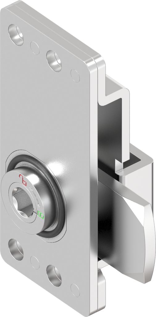 Trilvast slot inbus SW 8 met rood - groene aanduiding, RVS 304