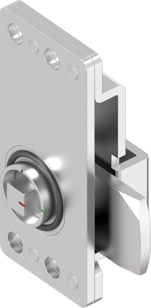 Safety cam lock square 8 with red - green marking, Stainless steel AISI 304