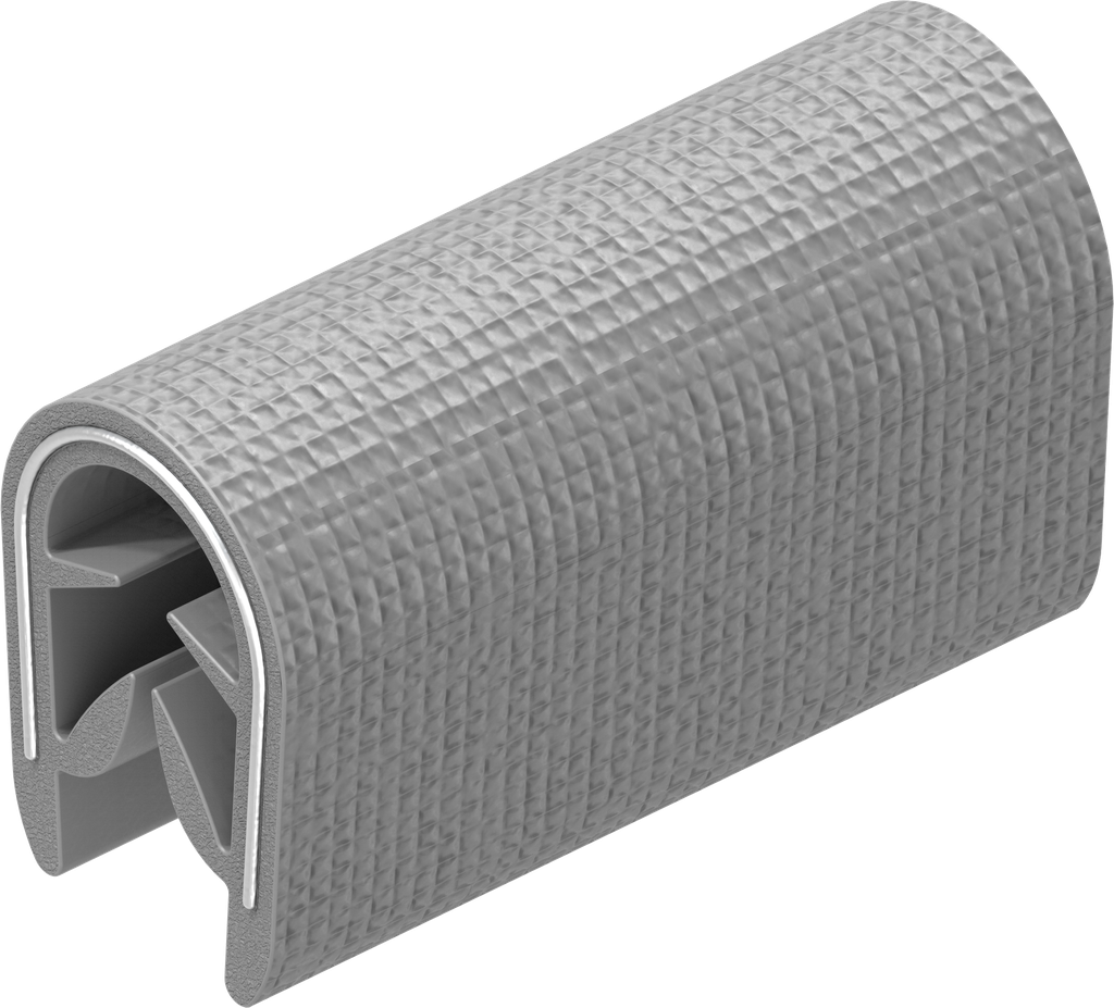 Profilo per spigoli autobloccante, PVC 70 ± 5 Shore A grigio scuro