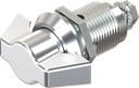 Wing knob quarter turn, non-keyed, Zinc die chrome-plated