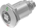 Compression latch railway version with red - green marking, Stainless steel AISI 316 polished