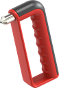 Emergency hammer with hand protection, Steel and poylamide red