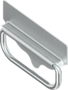 Chest handle without piano wire torsion spring, Steel raw