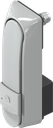 Swinghandle "short" with RC2 for profile half cylinder 40 mm or 45 mm (A = 30 mm or 45 mm) with additional locking cam position 30°, Zinc die grey powder-coated RAL 7038