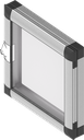 EMKA Proflex aluminium window, Aluminium anodized